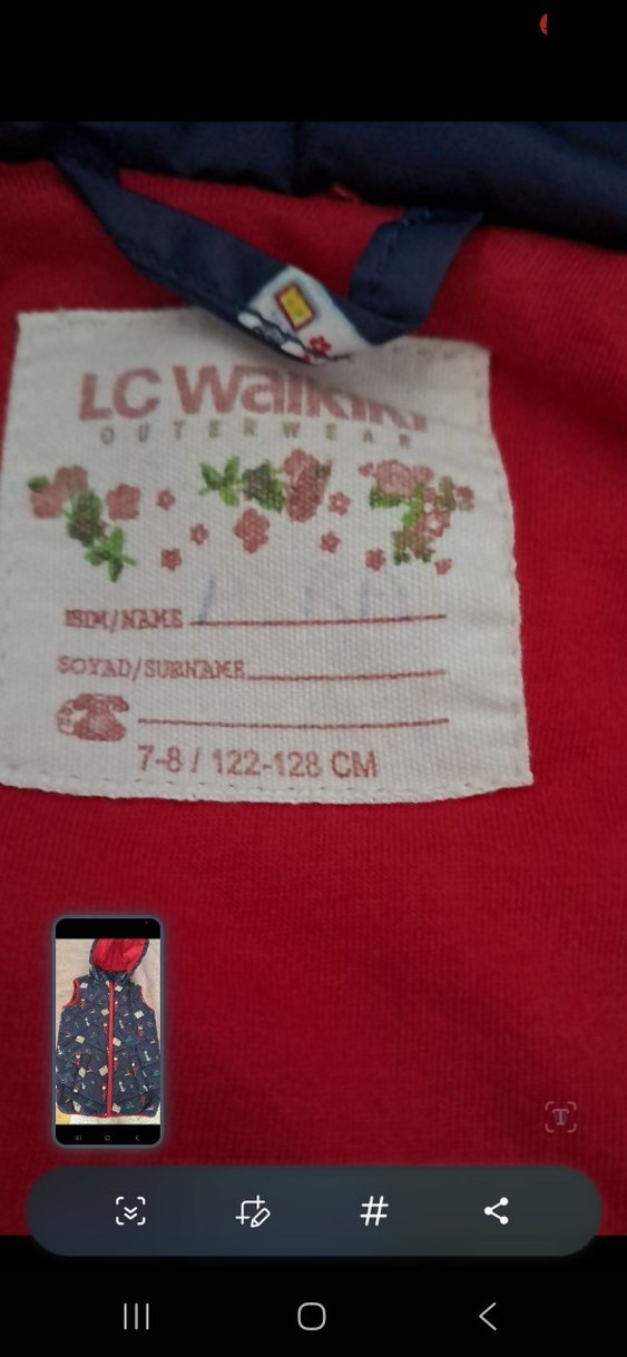 Kız Çocuk Çok Renkli Kapüşonlu Yelek - Görsel 2