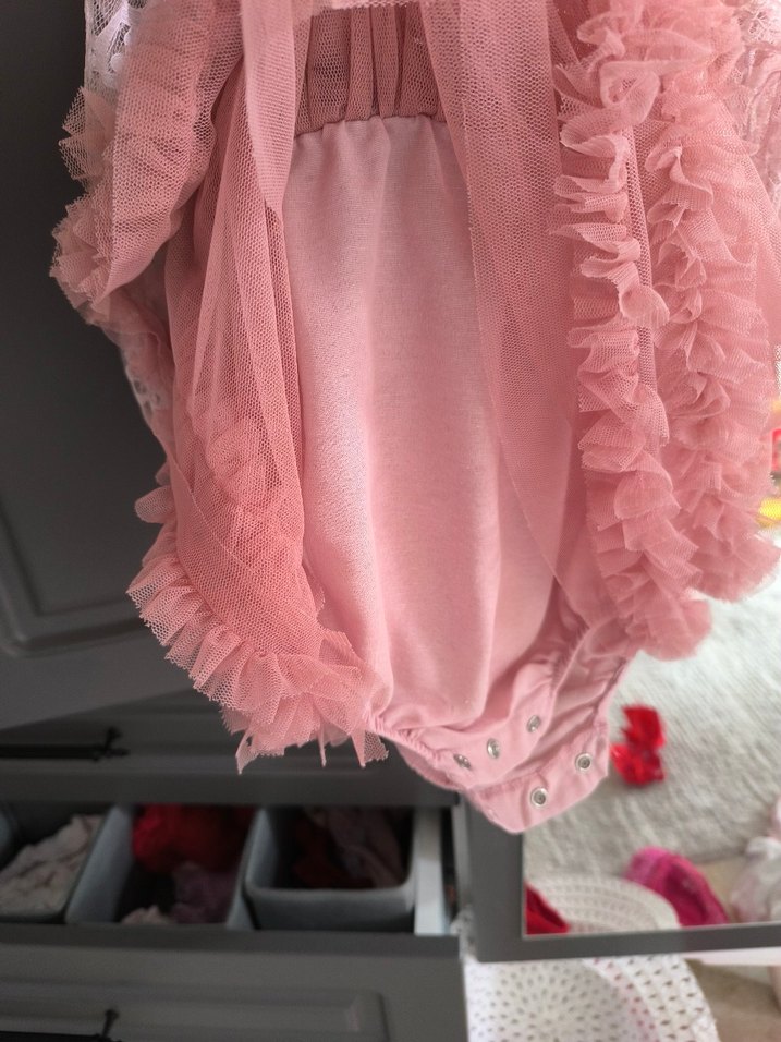 Dantel Detaylı Pembe Kız Çocuk Elbise - Görsel 3