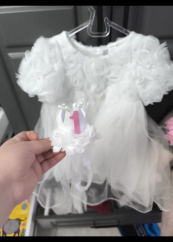 1-2 yaş elbise 20  no ayakkabı+ 1 yaş toka - Görsel 2