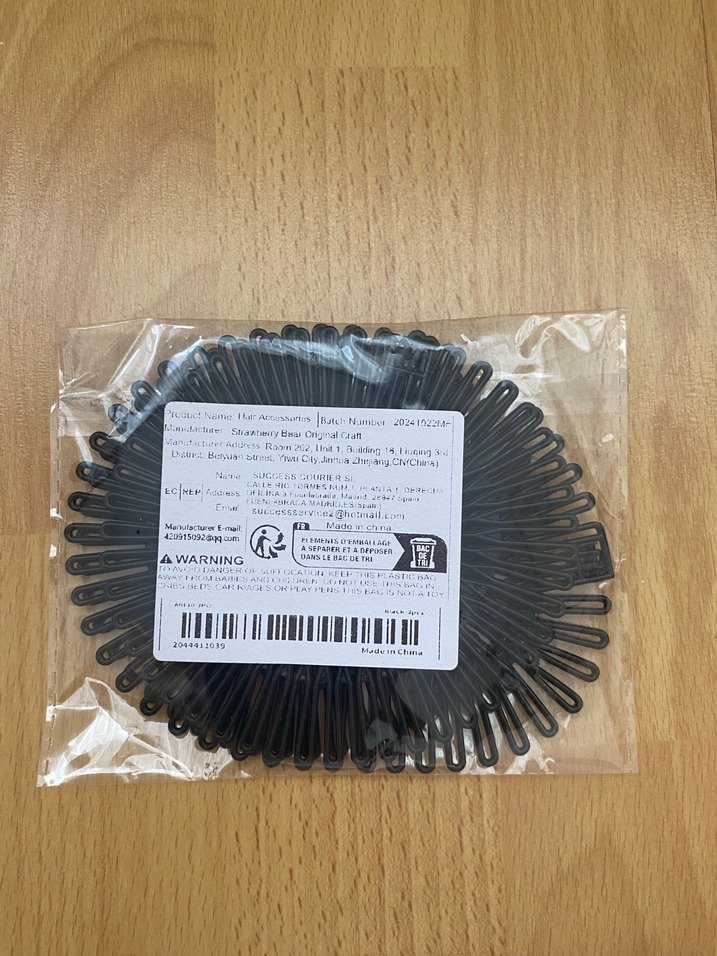 Siyah Elastik Plastik Saç Tokası - Görsel 2