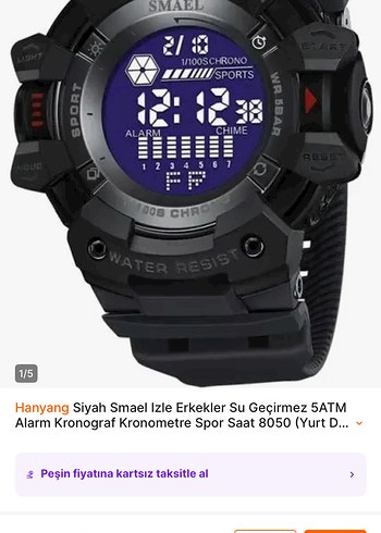 Siyah Dijital Biker Spor Erkek Saati - Görsel 2