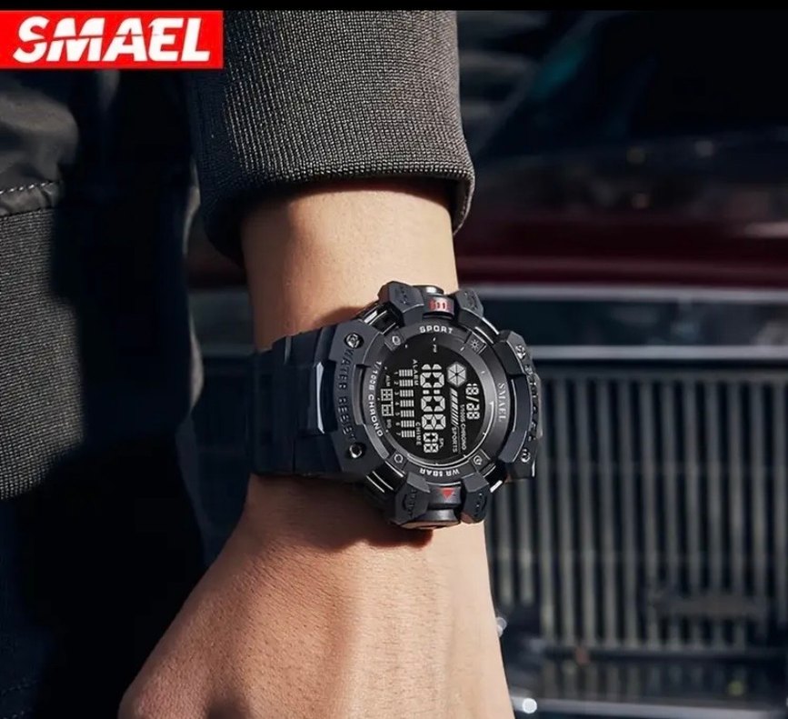 Siyah Dijital Biker Spor Erkek Saati - Görsel 3