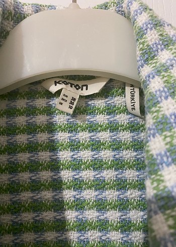 Yeşil Ekose Desenli Uzun Kollu Kadın Gömlek - Görsel 3