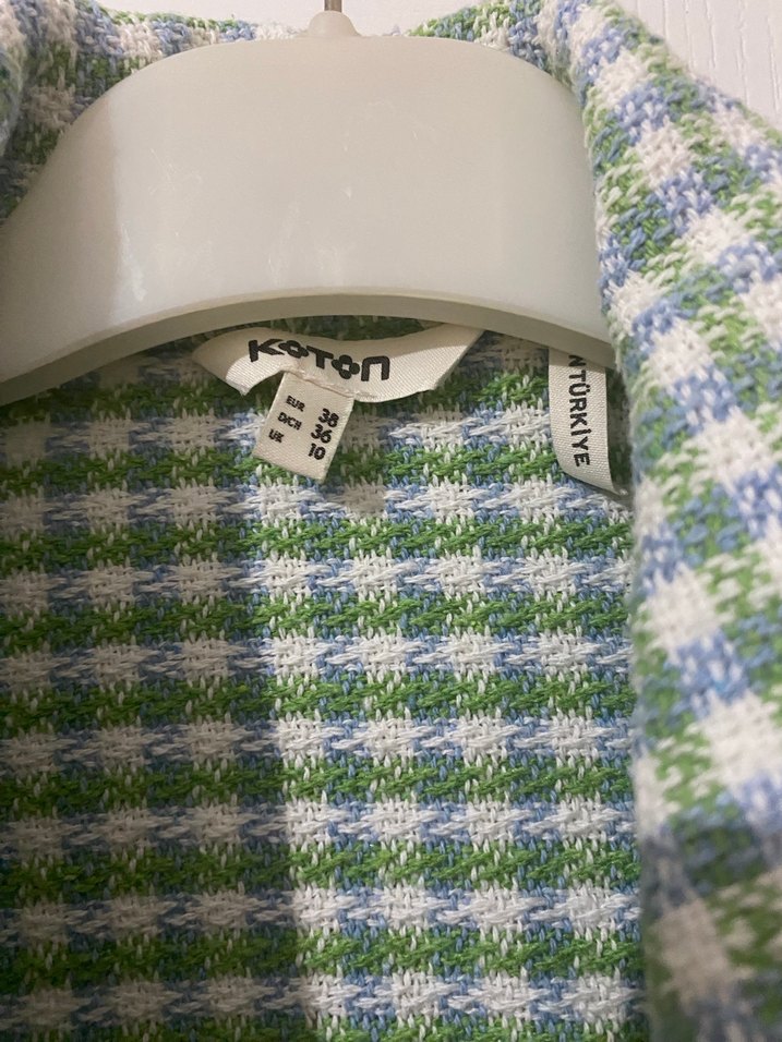 Yeşil Ekose Desenli Uzun Kollu Kadın Gömlek - Görsel 3