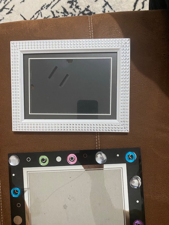 Gri Beyaz Noktalı Fotoğraf Çerçevesi - Görsel 3