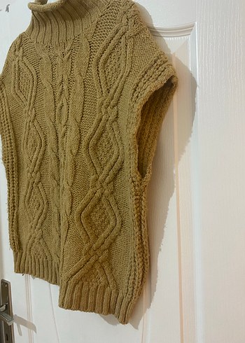 Bohem Tarz Kahverengi Boğazlı Süveter - Görsel 2