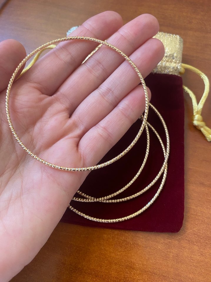 Altın Renkli Boncuklu Kadın Bileklik - Görsel 3