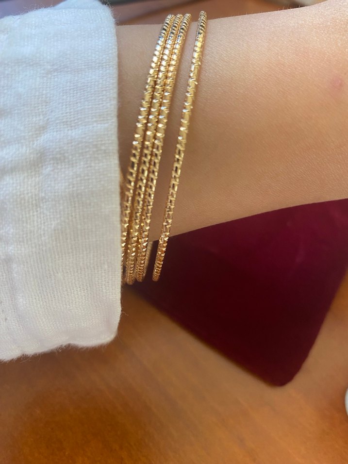 Altın Renkli Boncuklu Kadın Bileklik - Görsel 2