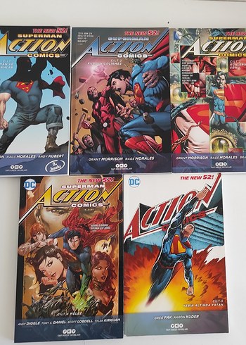 Superman Action Comics new52 Çizgi Roman Seti 5 cilt