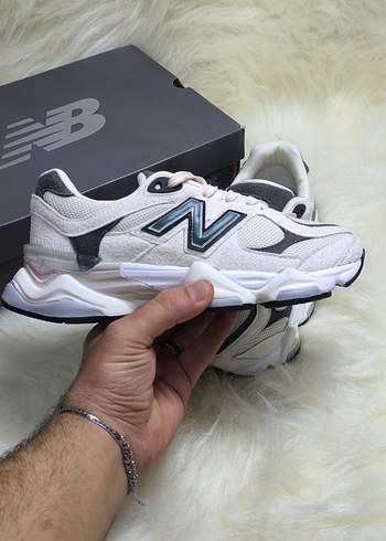 New Balance 9060 Krem Gri Yeşil Logo - Görsel 8