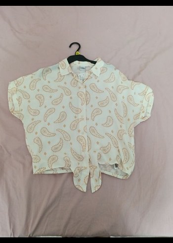 Düğmeli Kısa Kollu Kız çocukGömlek - Görsel 3