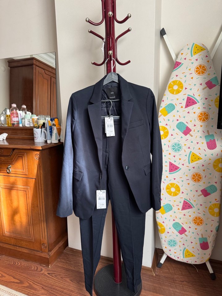 Etiketli Mango Lacivert Kadın Blazer Ceket - Görsel 3