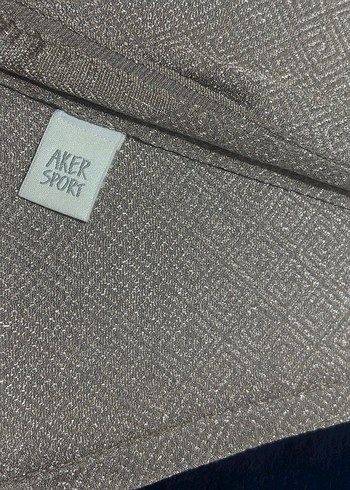 Aker AKER SPORTS KENDİNDEN DESENLİ BEJ ŞAL