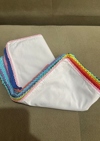 12 FARKLI RENK EL OYASI YEMEK KUMAŞ PEÇETE - Görsel 5