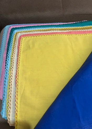 12 FARKLI RENK EL OYASI YEMEK KUMAŞ PEÇETE - Görsel 2