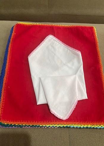 12 FARKLI RENK EL OYASI YEMEK KUMAŞ PEÇETE - Görsel 6