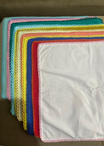 12 FARKLI RENK EL OYASI YEMEK KUMAŞ PEÇETE - Görsel 4