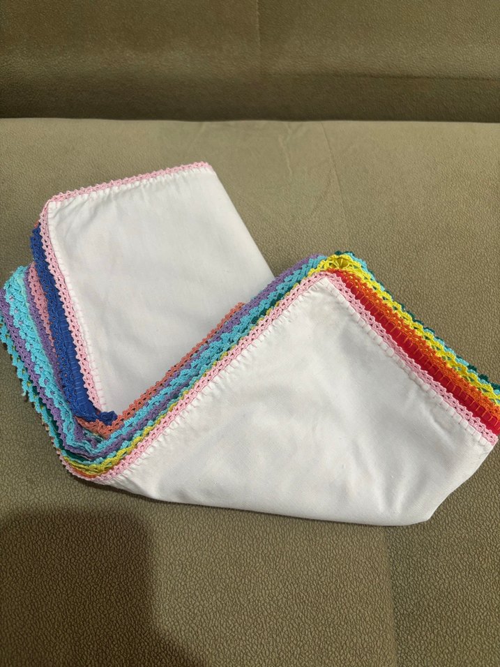 12 FARKLI RENK EL OYASI YEMEK KUMAŞ PEÇETE - Görsel 5