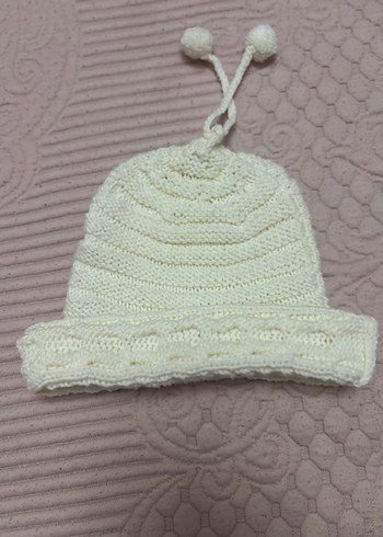 Kadın Örgü Beyaz Bere - Görsel 3