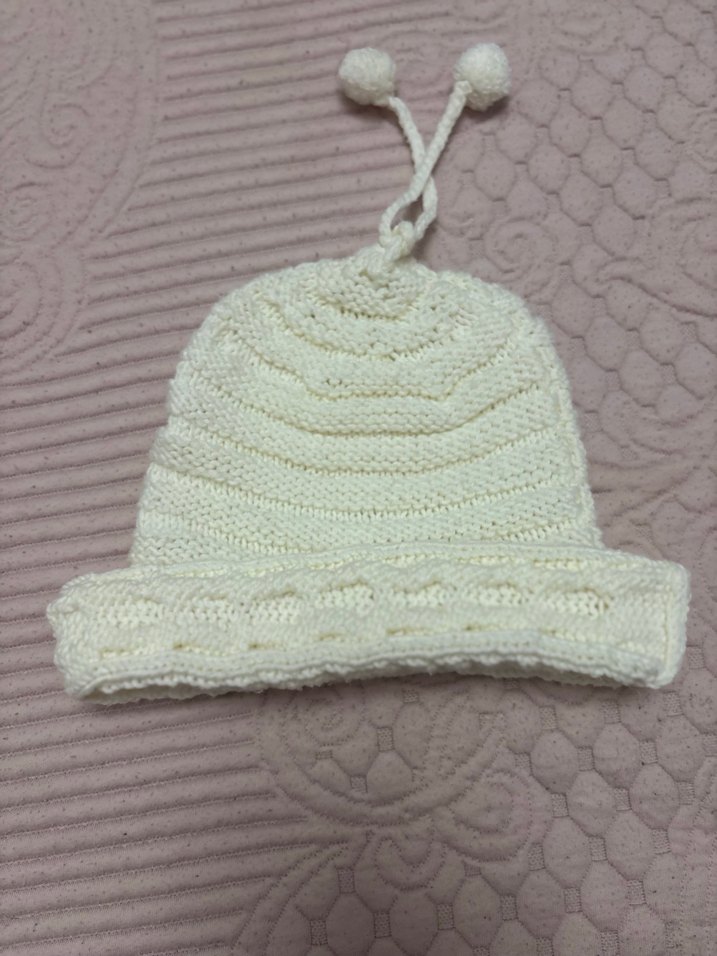 Kadın Örgü Beyaz Bere - Görsel 3