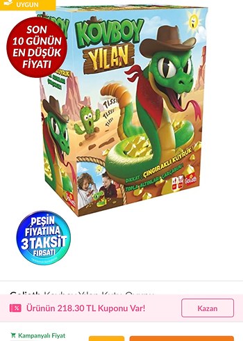 Kovboy Yılan Çıngıraklı Kuyruk Kutu Oyunu - Görsel 5