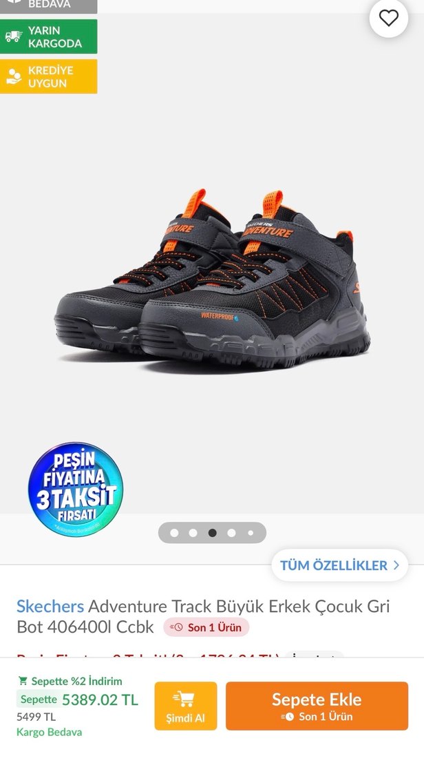 ORİJİNAL SKECHERS MARKA SU GEÇİRMEZ BOT - Görsel 3