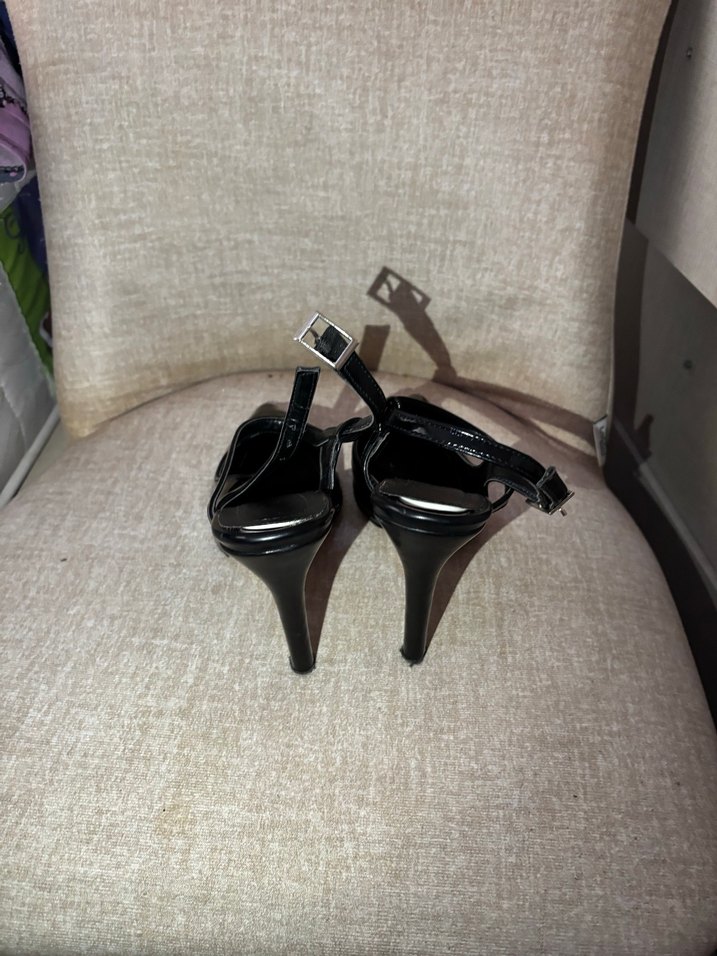 Siyah Tokalı Stiletto Topuklu Kadın Ayakkabı - Görsel 2