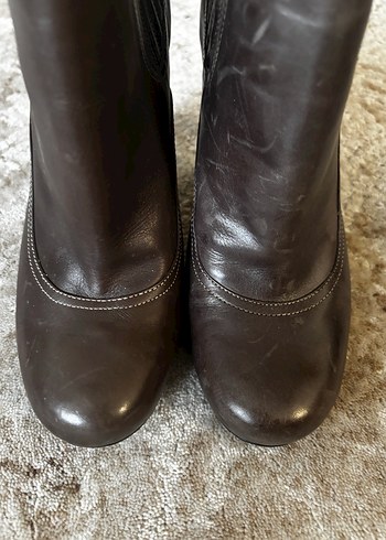 39 Beden Guess Kahverengi Deri Stiletto Bot 39