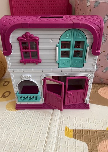 Pastel Pembe barbie Oyuncak Ev - Görsel 4