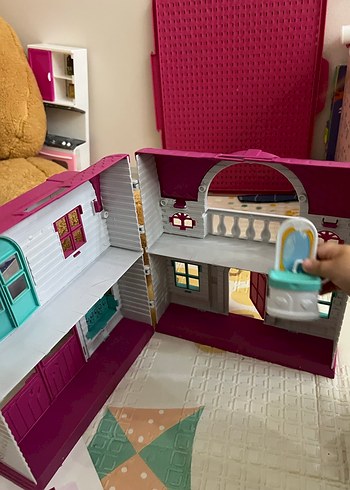 Pastel Pembe barbie Oyuncak Ev - Görsel 5