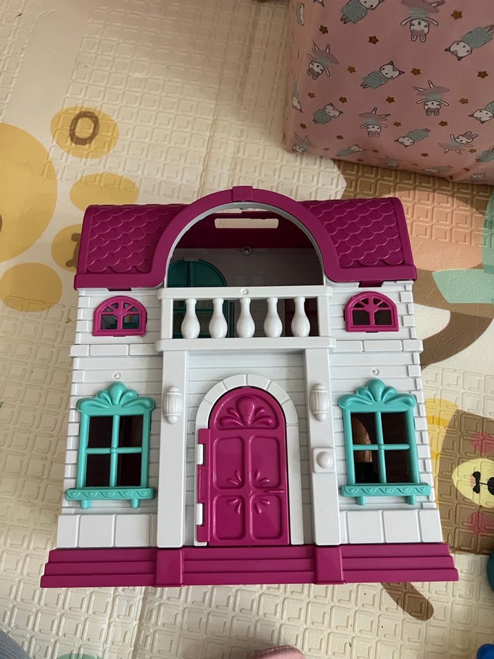 Pastel Pembe barbie Oyuncak Ev - Görsel 2