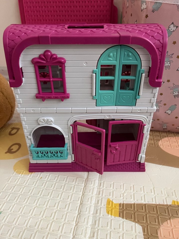 Pastel Pembe barbie Oyuncak Ev - Görsel 4