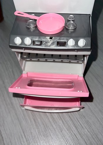 Pembe Mini Fırın ve Ocak Seti - Görsel 3