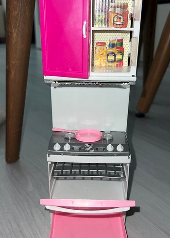 Pembe Mini Fırın ve Ocak Seti - Görsel 2