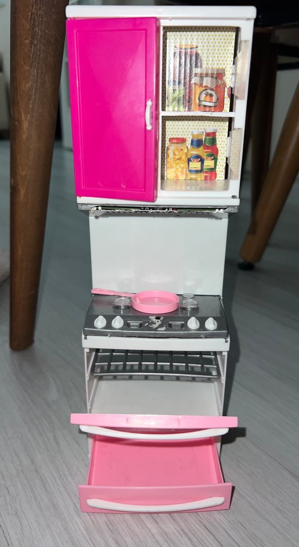 Pembe Mini Fırın ve Ocak Seti - Görsel 2