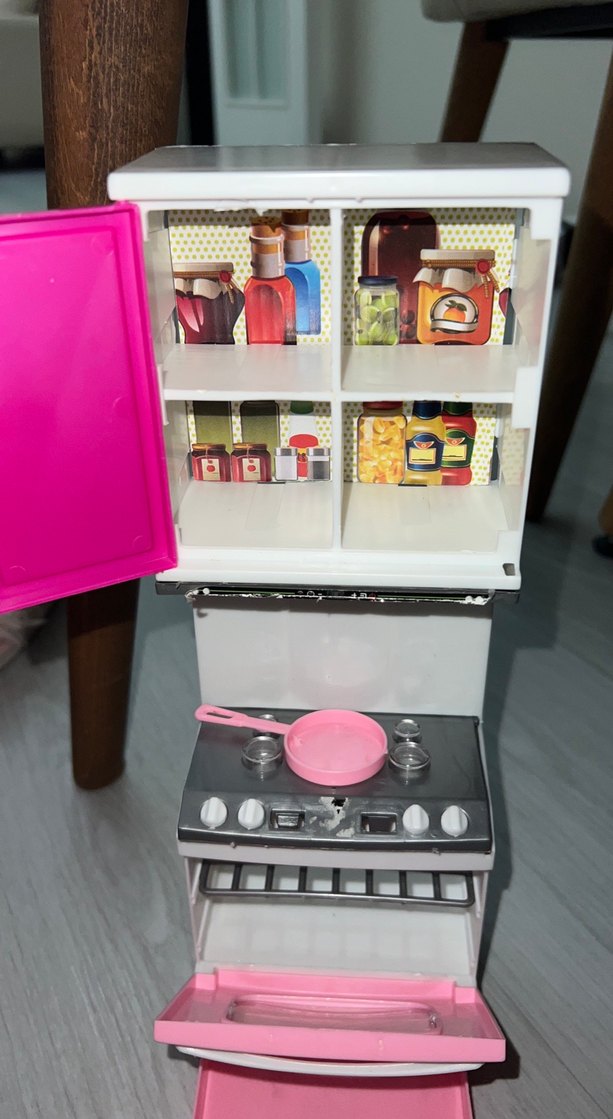 Pembe Mini Fırın ve Ocak Seti - Görsel 4