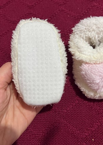 Kızlar için beyaz örgü sıcak terlik - Görsel 2