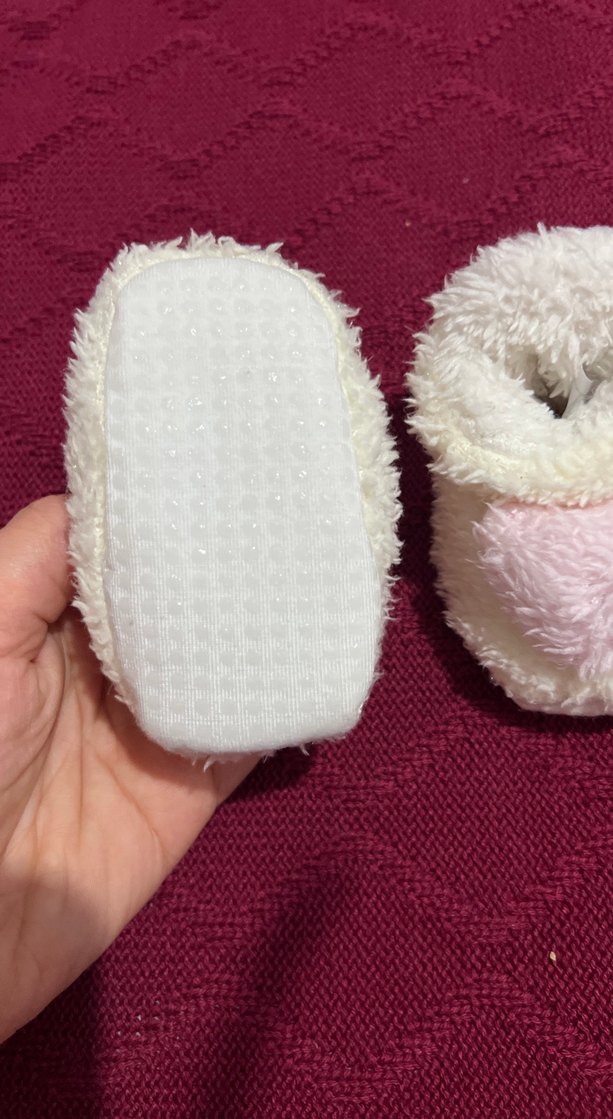 Kızlar için beyaz örgü sıcak terlik - Görsel 2