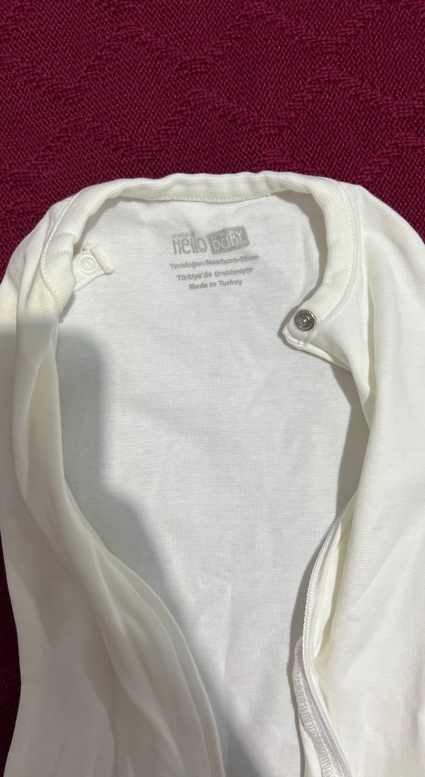Beyaz Bebek Kundak Uyku Tulumu - Görsel 2