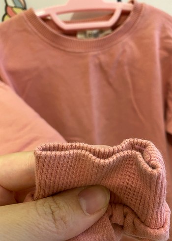 4 Yaş Beden pembe Renk Trendy Pembe Kız Sweatshirt