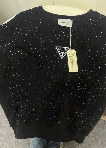 Guess Siyah Düğmeli Baskılı Kadın Tişört - Görsel 3