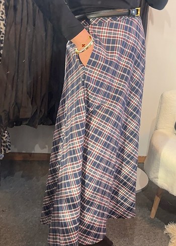 SIFIR Midi Ekose Etek SML mevcut yazın - Görsel 2