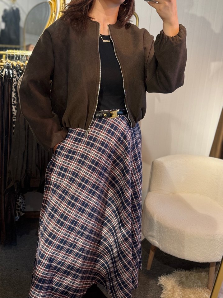 SIFIR Midi Ekose Etek SML mevcut yazın - Görsel 3