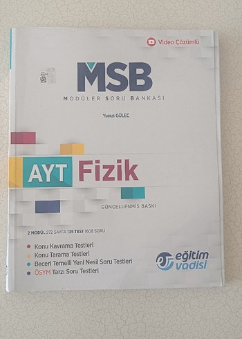 MSB AYT Fizik Konu Tarama Testleri Kitabı