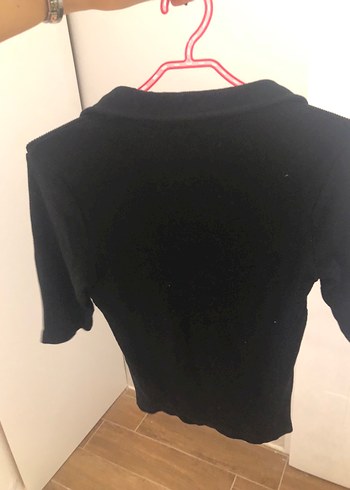 Mavi Jeans Siyah Süet Yarım Kollu Fermuarlı Kadın Gömlek