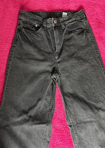36 Beden H&M Siyah Boru Paça Kadın Kot Pantolon