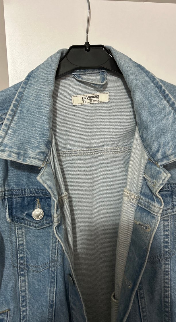 Gri Düğmeli erkek çocuk kot ceket - Görsel 2