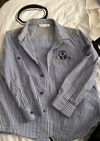 Gri Pamuklu Erkek Çocuk Uzun Kollu Gömlek - Görsel 2