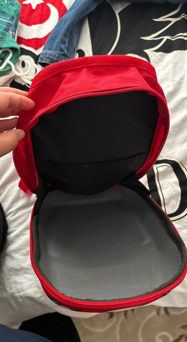 Kırmızı Çocuk Okul Çantası - Araba Desenli - Görsel 3