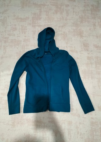 kapüşonlu fermuarlı sweatshirt